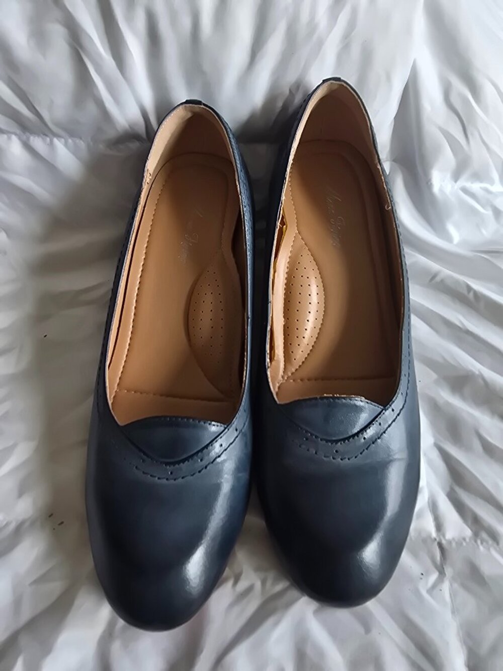 Mona Flying- blue wedge shoes